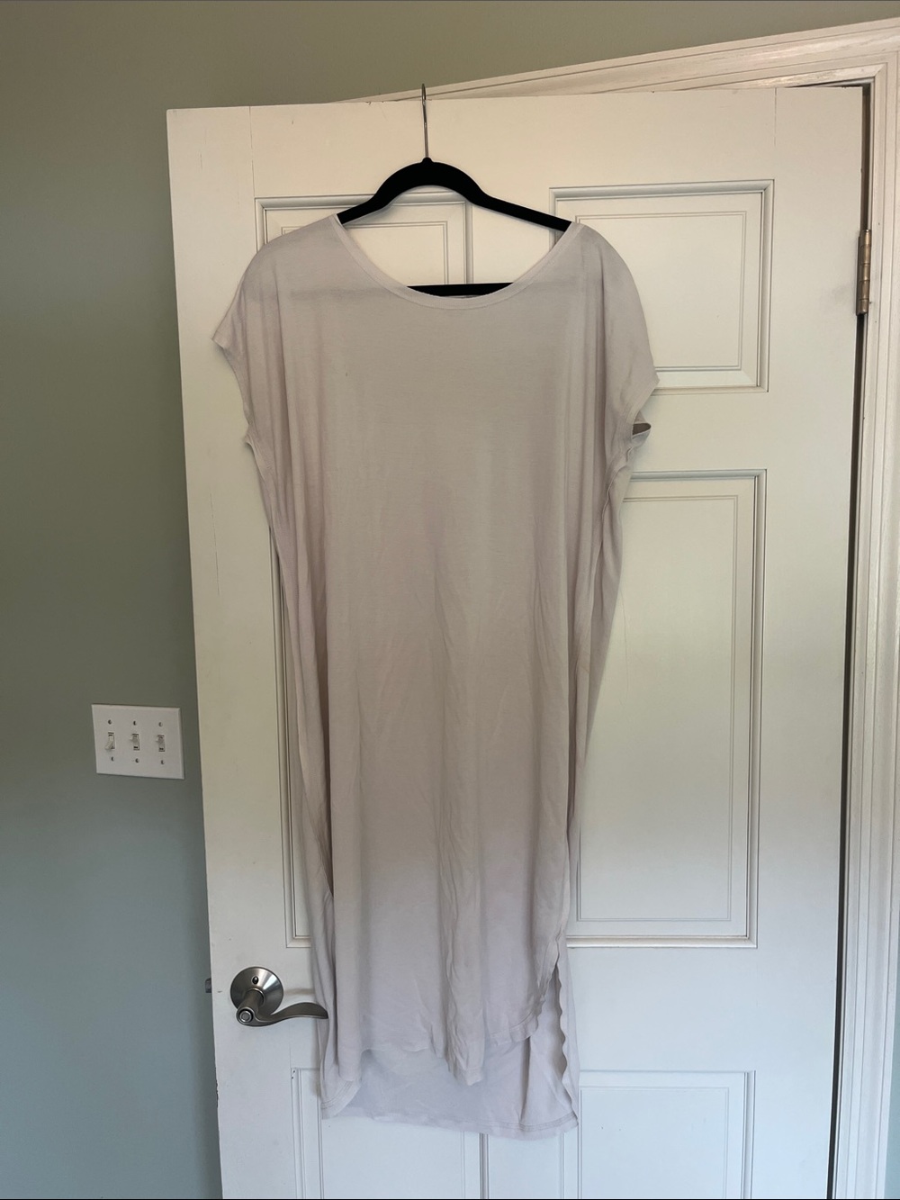 Double Zero Pale Gray Maxi Tee Dress